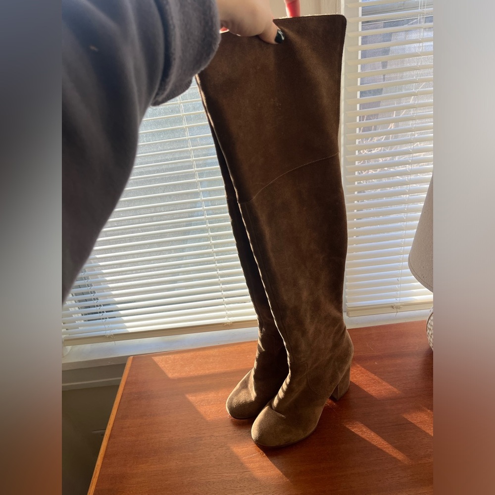 Via Spiga Tan Suede Leather Boots Size 8.5